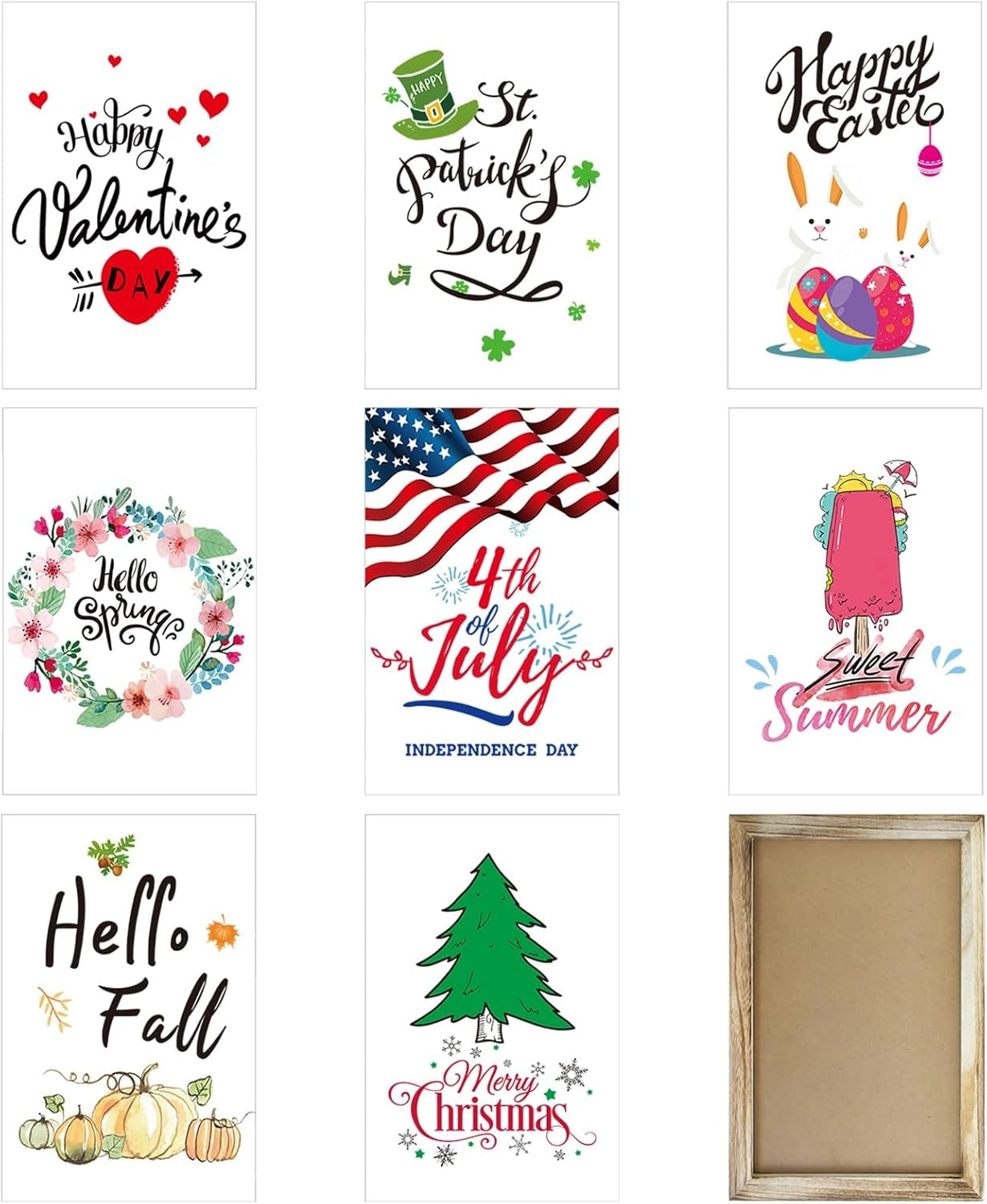 Rustic Seasonal Wall Hanging Signs